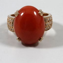 回流14k金镶嵌红翡与钻石精品戒指 图片鉴赏与价格解析